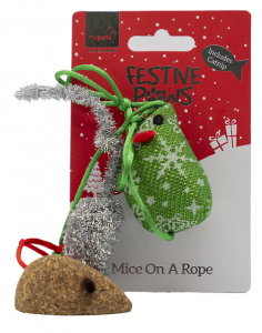 Festive Mice on a Rope